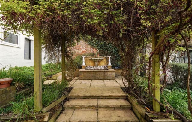 Landscaped garden pathway